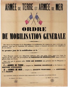 Affiche « ordre de mobilisation générale », cote AE/II/3598, mise à disposition sur Wikimedia par Archives Nationales 